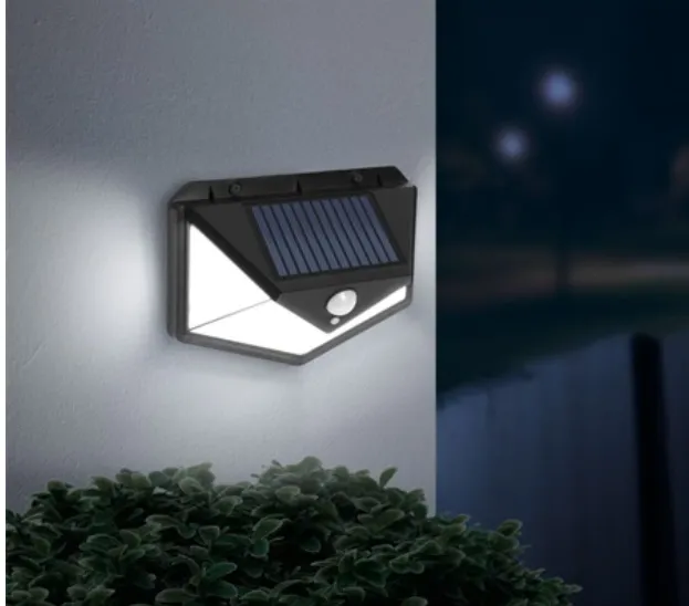 Mozgásérzékelős szolár reflektor - fali - 136 LED 55289